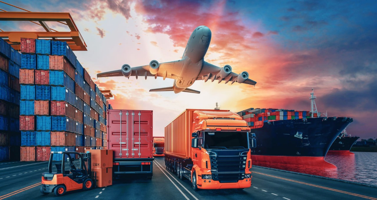 Parker logistics fleet trucks in warehouse